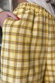 Patrick Plaid Brushed Cotton Demi Bloom Pant Soft Ochre